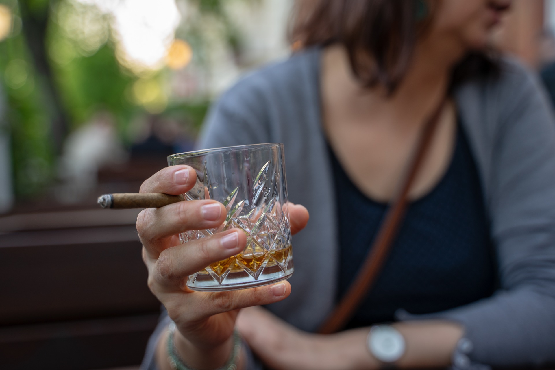 whiskey cigar - 4 Myths You Might Have About Addiction